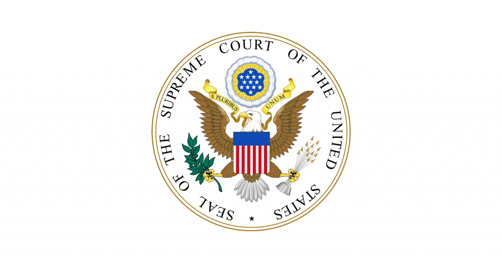 Official seal of the U.S. Supreme Court, on a white background.