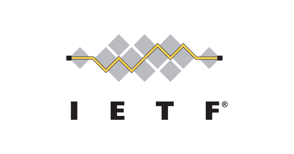 The Internet Engineering Task Force (IETF) logo, on a white background.