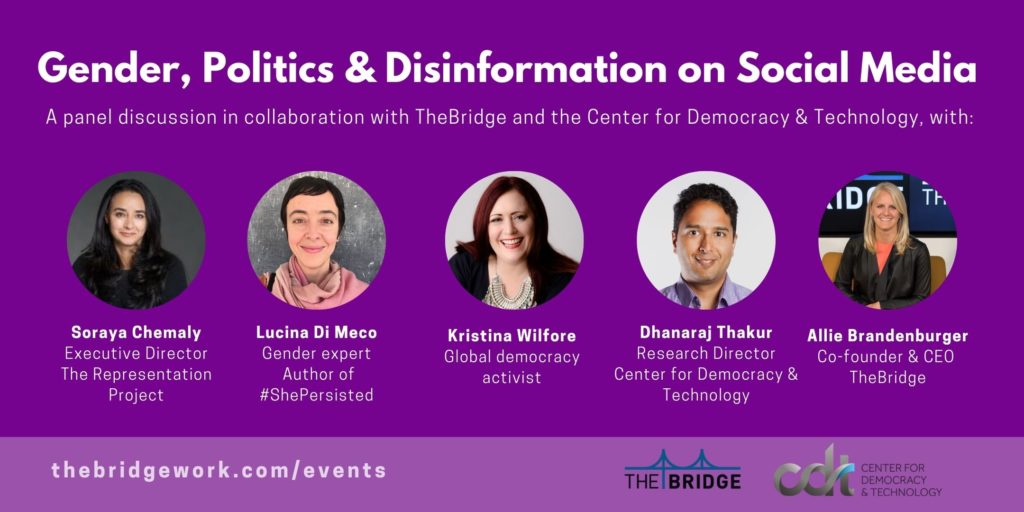 Gender Politics And Disinformation On Social Media Center For Democracy And Technology 