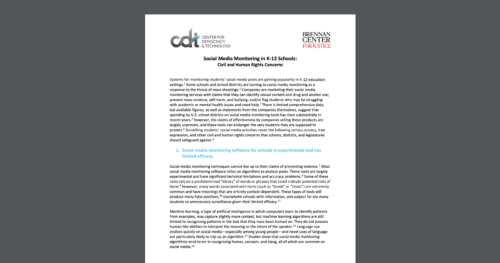 CDT and the Brennan Center worked together on this brief, 