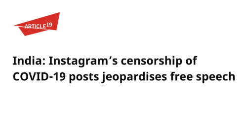 CTD Joins Article 19 and Other Human Rights Organizations in Urging Instagram for Transparency About Content Moderation Changes in India