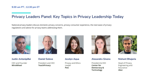 CDT CEO Alexandra Givens, talking at the Spokes 2021 Privacy Conference's privacy leaders panel entitled 