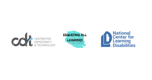 Graphic for a joint event between CDT, EALA, & NCLD, entitled 