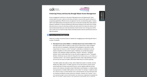 Image of CDT brief, entitled 