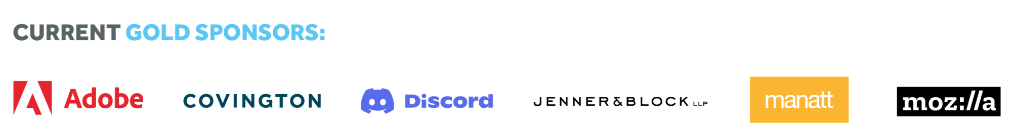 These are CDT's Gold level sponsors for our 2022 Tech Prom. Image includes various logos.