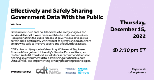 Graphic for a CDT event, entitled 