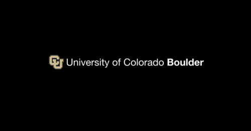 University of Colorado Boulder. White text on a black background.