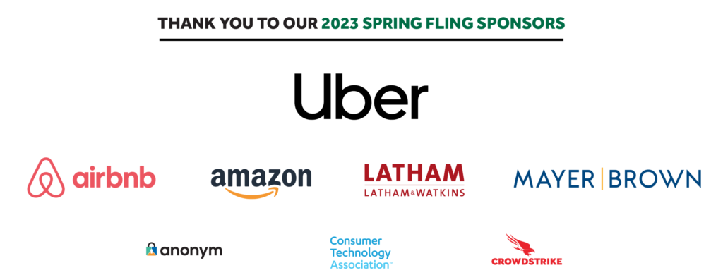 These are CDT's sponsors for our 2023 Spring Fling event. Image includes various logos on a white background.