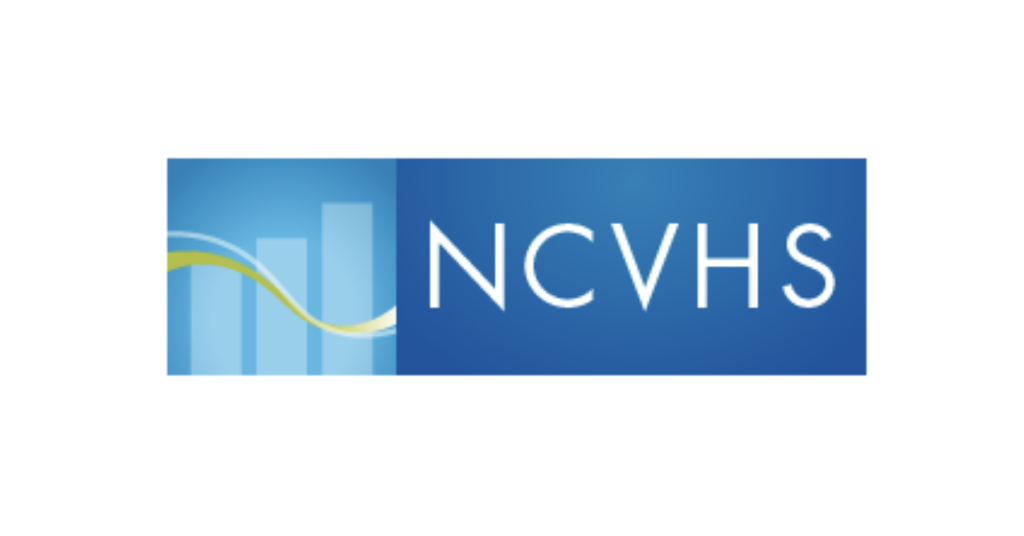 NCVHS in white text on a royal blue background.