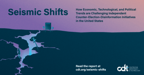 Graphic for CDT report, entitled 