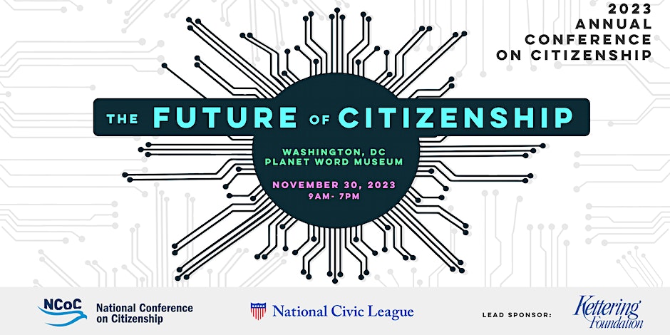 Logo for "The Future of Citizenship - The 2023 Annual Conference on Citizenship"