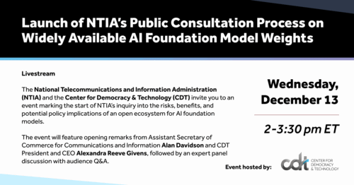Graphic for a CDT event, entitled 