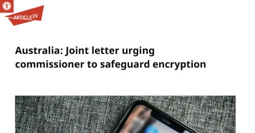 CDT Joins Civil Society Coalition Calling on Australian Government to Reconsider Threats to Encryption Privacy in Draft Online Safety Industry Standards.