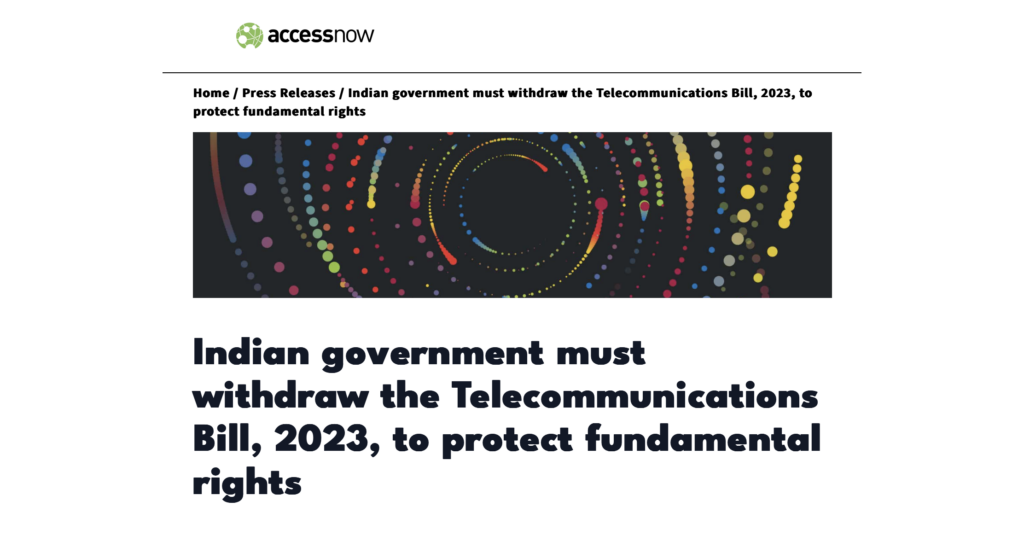 CDT Joins Coalition Letter Urging Indian Government to Withdraw Telecommunications Bill to Protect Fundamental Rights