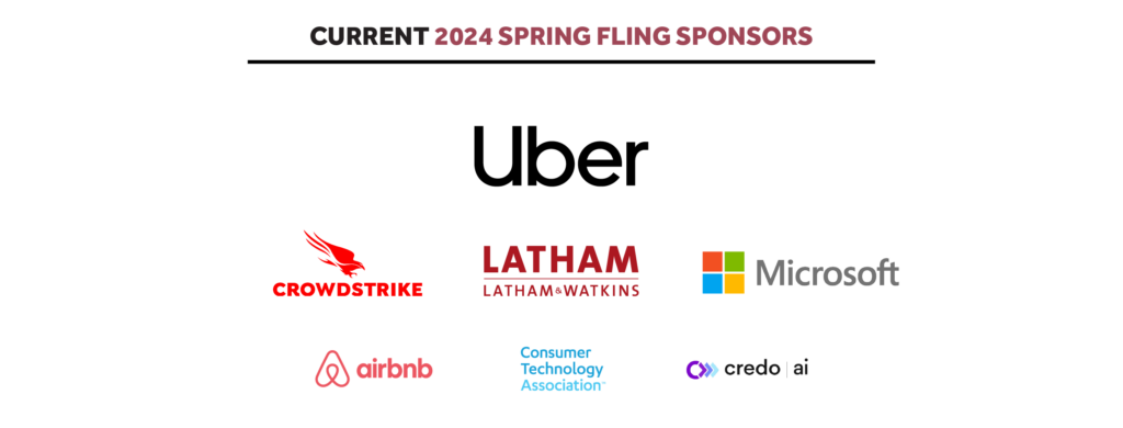 These are CDT's sponsors for our 2024 Spring Fling event. Image includes various logos on a white background.