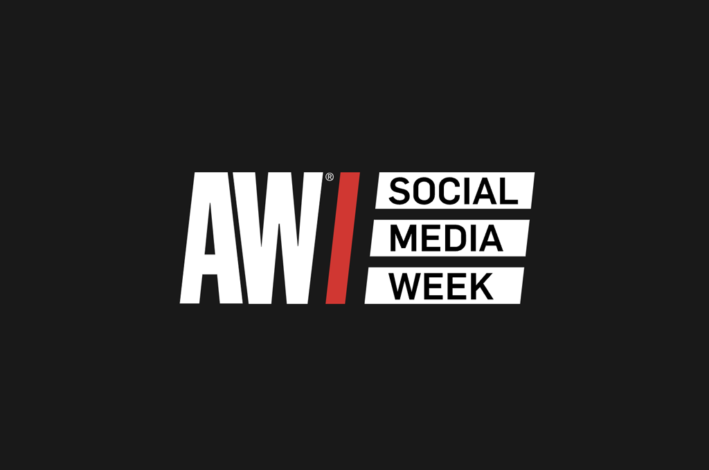 Graphic for Social Media Week featuring white text on a black background