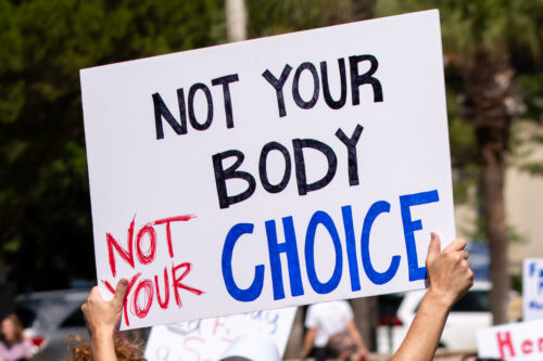 Not Your Body Not Your Choice sign