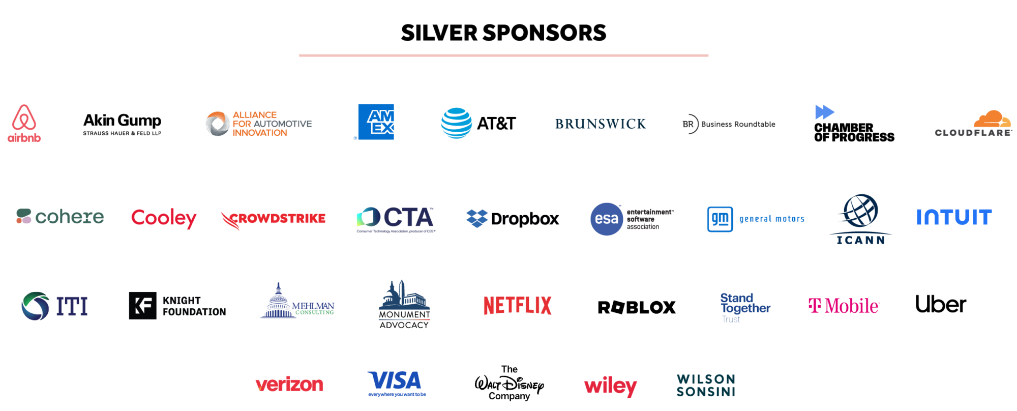 These are CDT's Silver level sponsors for our 2024 Tech Prom. Image includes various logos.