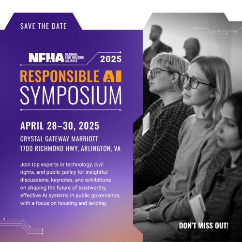 Promotional image for the Responsible AI Symposium 2025 with event details and a grayscale photo of an audience