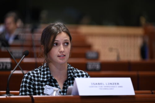 CDT's Isabel Linzer at the Octopus conference June 2025.