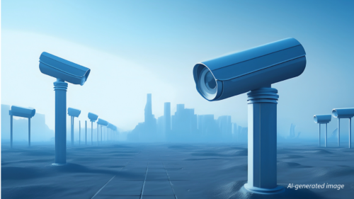 AI-generated image of security cameras.