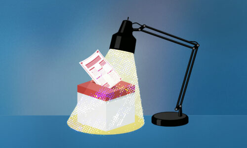 Illustration of a desk lamp's 