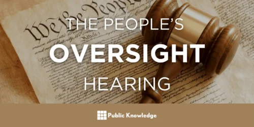 The People's Oversight hearing.