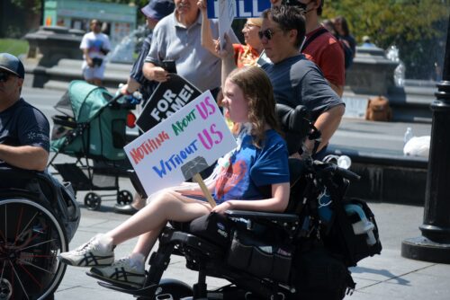 Disability rights protest_Ampsersand