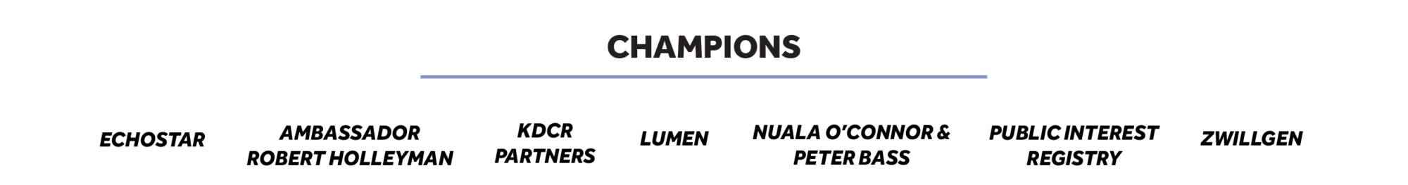 These are CDT's Individual Champions sponsors for our 2026 Tech Prom. Image includes various names.